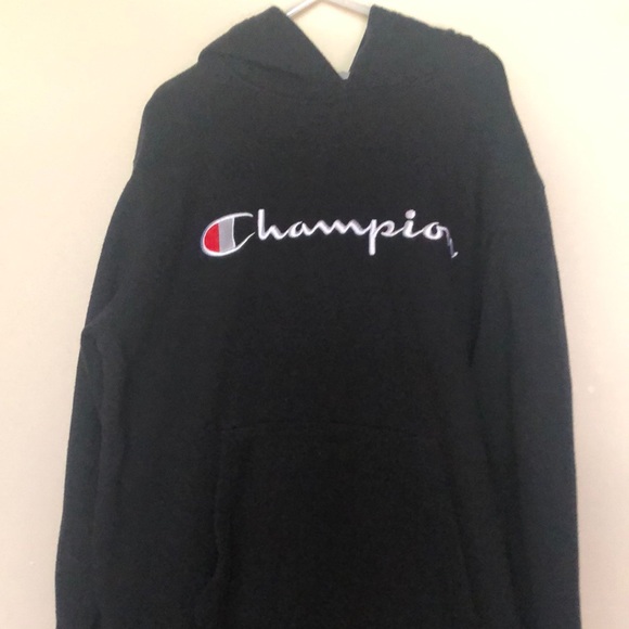 black champion hoodie, size is a large - Picture 1 of 3